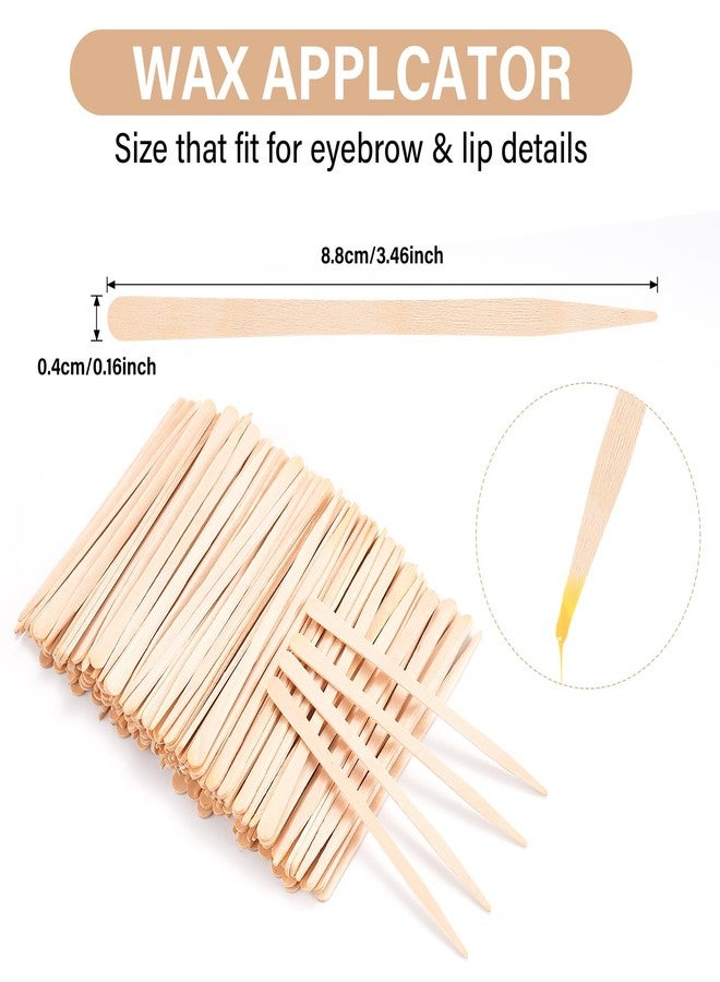 EWVVSS 1200-Pcs Eyebrow Wax Sticks for Hair Removal, Small Wooden Waxing Sticks, Wax Spatulas Sticks, Precision Brow Wax Sticks, Applicator Sticks for Facial Waxing - Image 2
